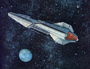 USS Pullux near Earth