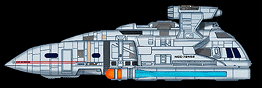 Runabout USS Nechayev with the long range sensor pod